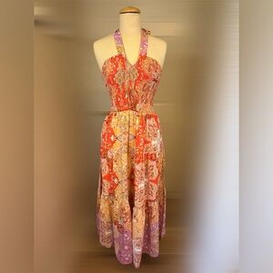 Bohemian Multicolor Halter Dress